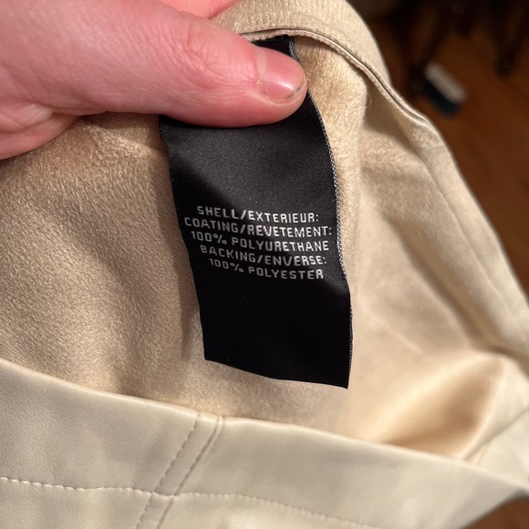 NWT 7 For All Mankind Faux Leather Shirt Jacket. - Picture 6 of 7